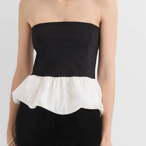 Taffeta Ponte Strapless Bubble Top (worn once)